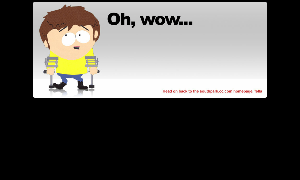 Best 404 pages: South Park